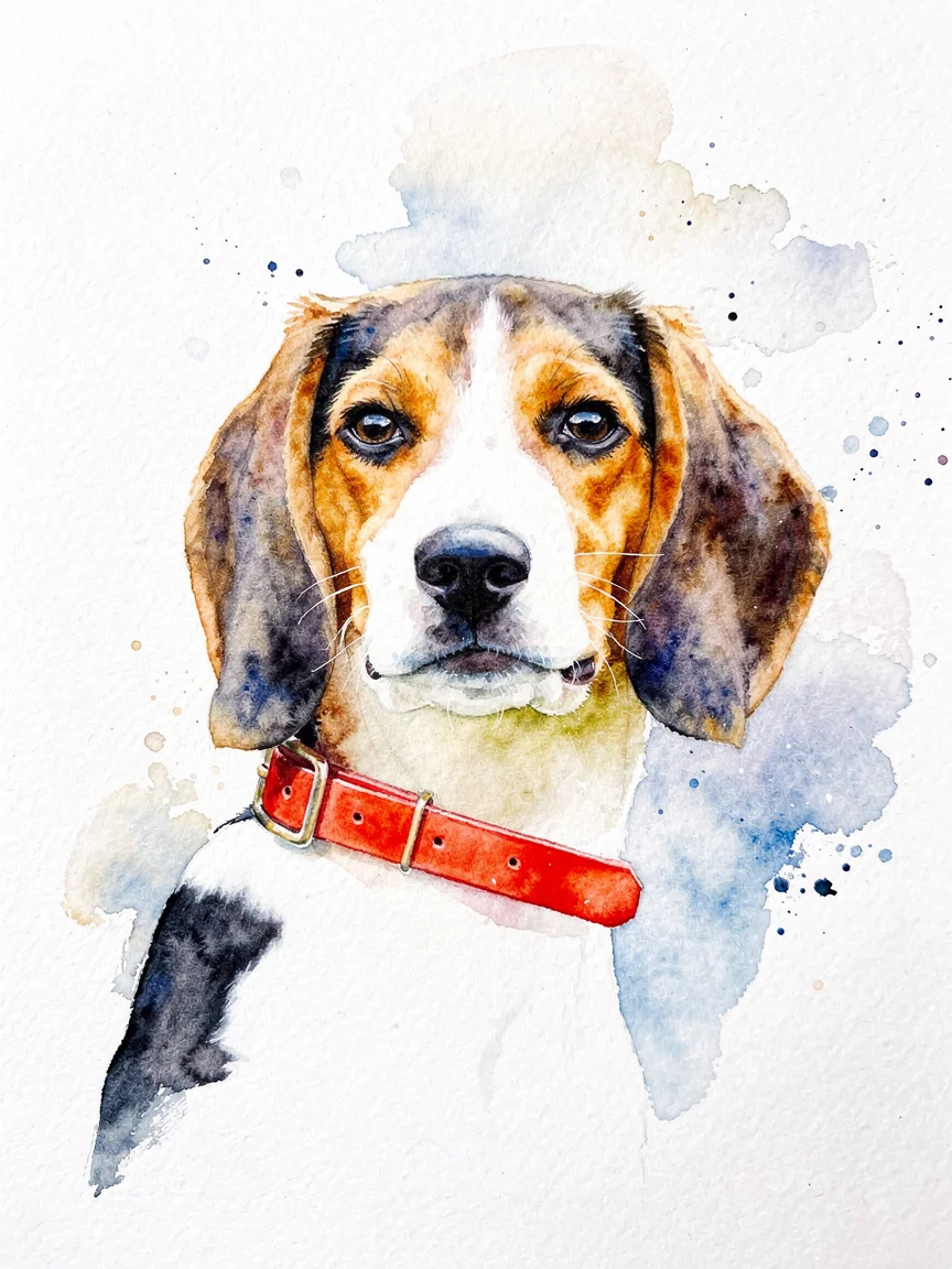 Muestra del retrato Watercolor